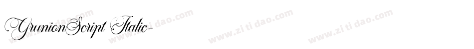 GrunionScript Italic字体转换